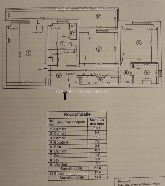 Iancului, stradal, 3 camere decomandat,